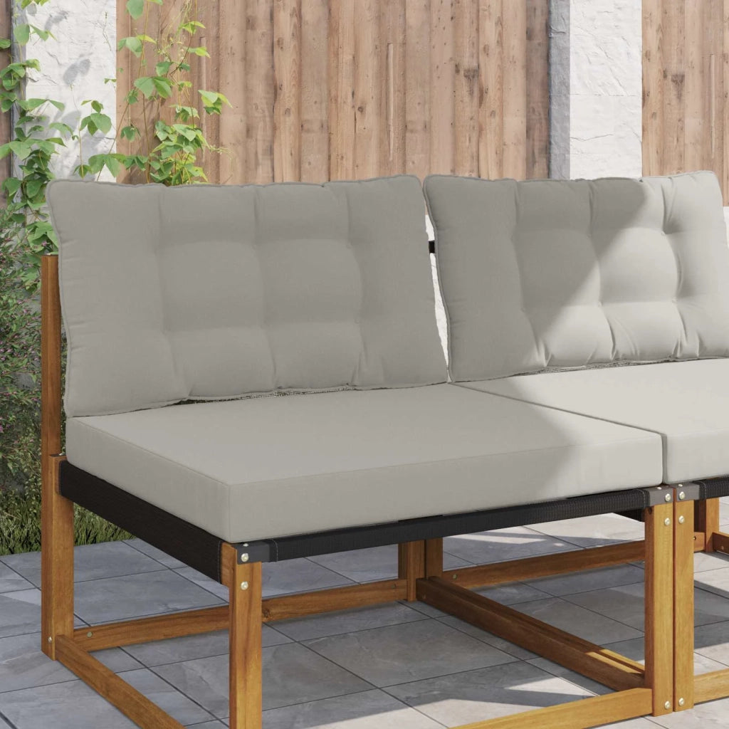 Cuscino per divano da esterno 2 pcs Grigio Poliestere
