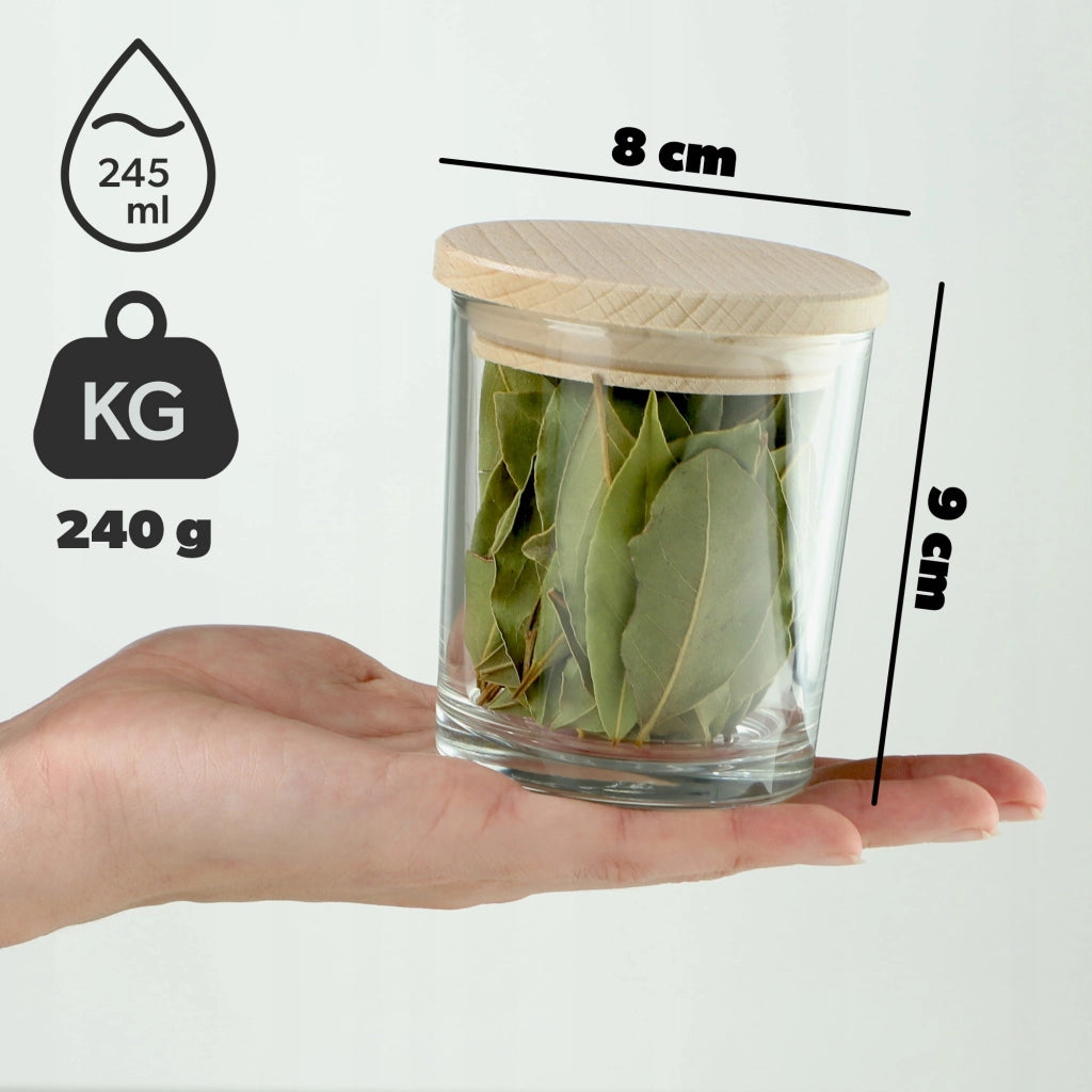KADAX Contenitori per alimenti in vetro da 245 ml, organizer per spezie, confezione da 3 pezzi