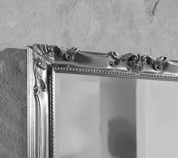 Mobili2g - specchiera foglia argento rettangolare- misure: l.42 x h.52 x p.5