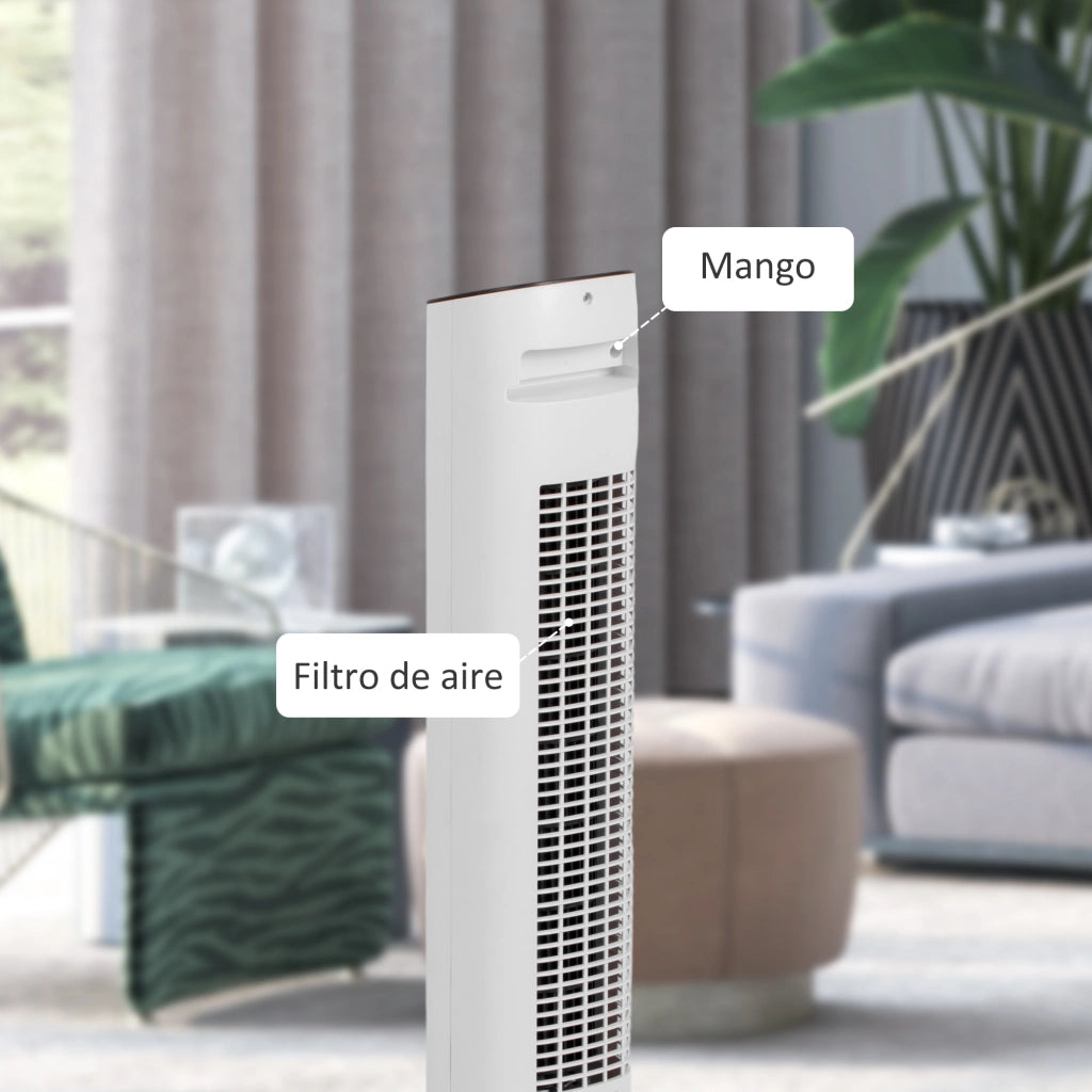 Ventilatore a Torre 50W ¨C zephmum ¨C Bianco 30x30x78 cm
