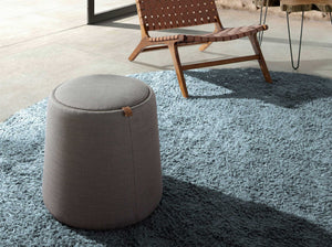 Pouf in tessuto grigio