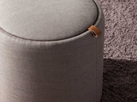 Pouf in tessuto grigio