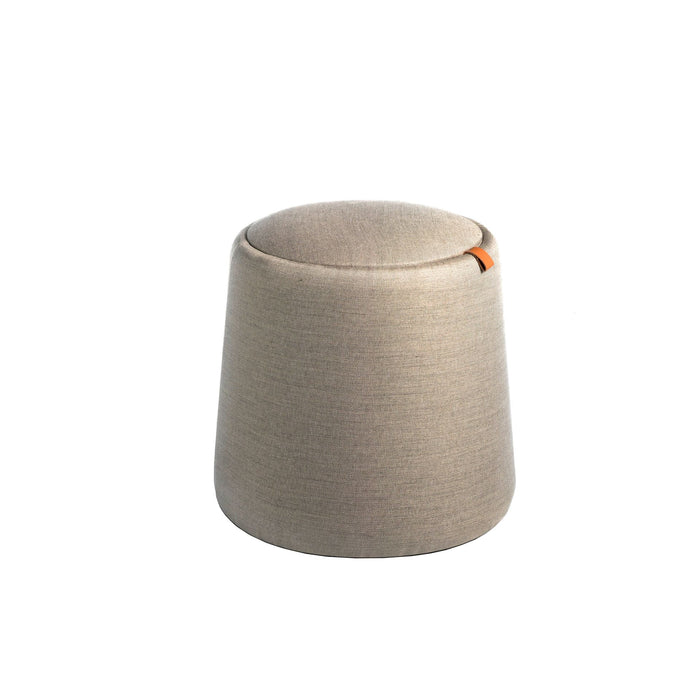 Pouf in tessuto grigio