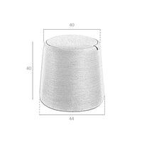 Pouf in tessuto grigio