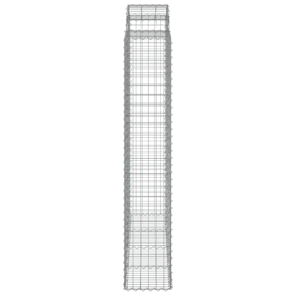 Cesti Gabbioni ad Arco 2 pz 200x50x220/240 cm Ferro Zincato