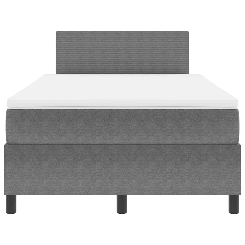 Letto a molle con testiera Grigio chiaro e bianco 120 x 200 cm 3337507