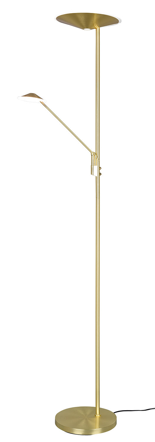 Piantana da Interno a LED in Metallo Ottone Opaco