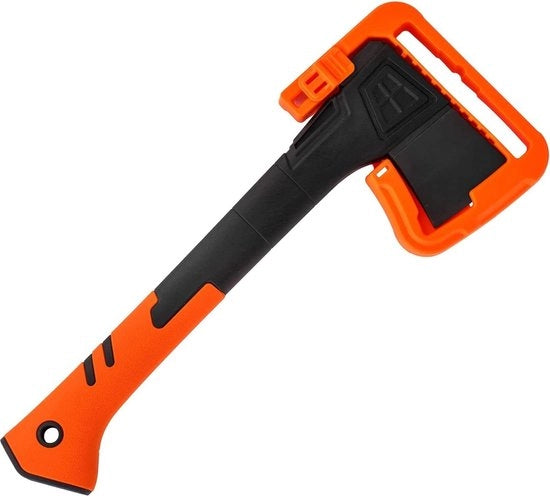 Bijl universale 680 g con acciaio di vetro e lamina di acciaio carburo - lunghezza 35 cm - taglia legna per giardino e bosco - piccola segheria da campeggio con protezione lamina