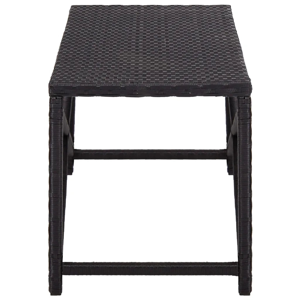 Panchina da Giardino | Panca da Giardino 120 cm in Polyrattan Nero