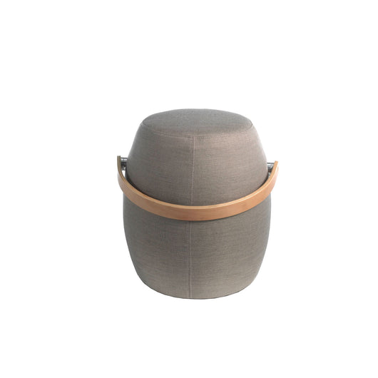 Pouf in tessuto grigio