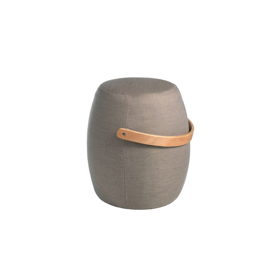 Pouf in tessuto grigio