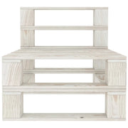 Divano Centrale da Giardino su Pallet in Legno Bianco 49334