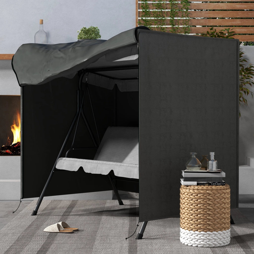 Copertura per Altalena da Giardino ¨C zephmum ¨C Grigio 177x114x152 cm