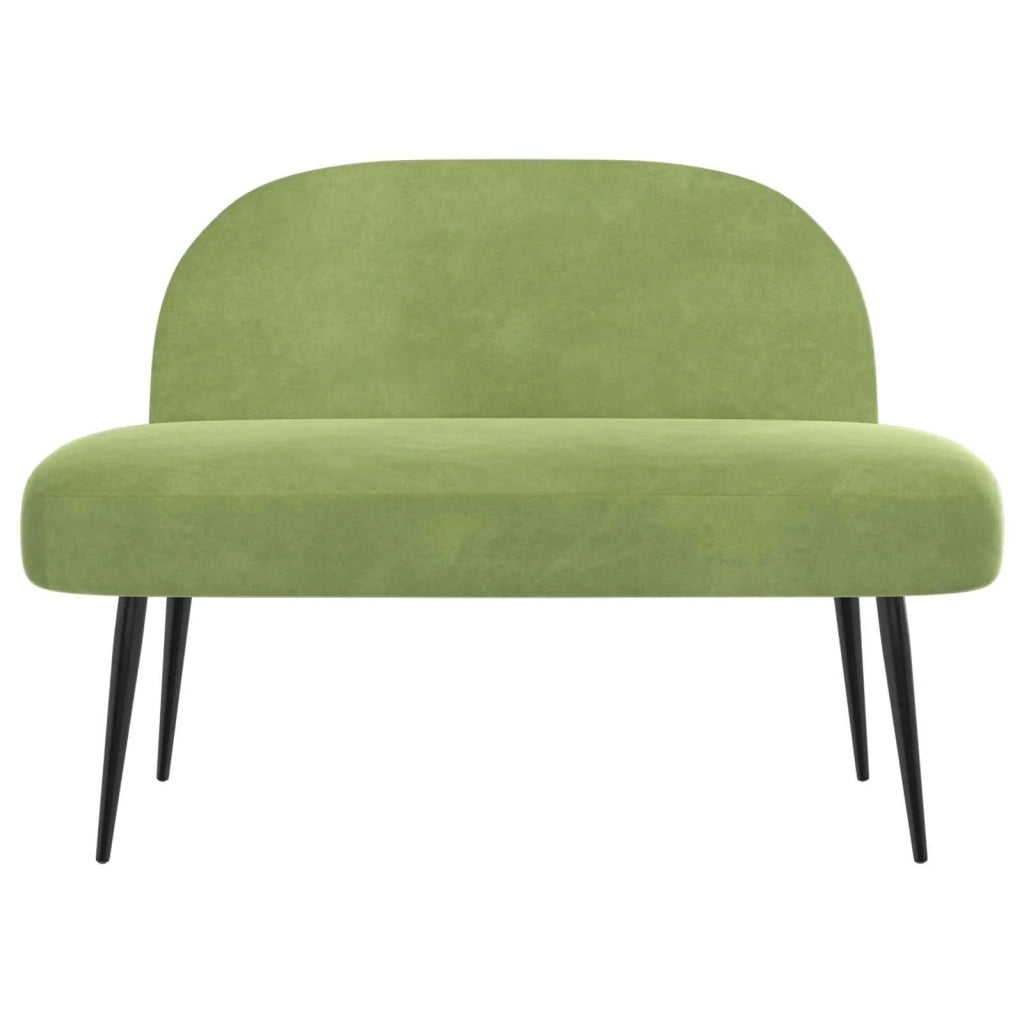 Panchina imbottita con schienale Verde chiaro 110 x 60 x 76 cm