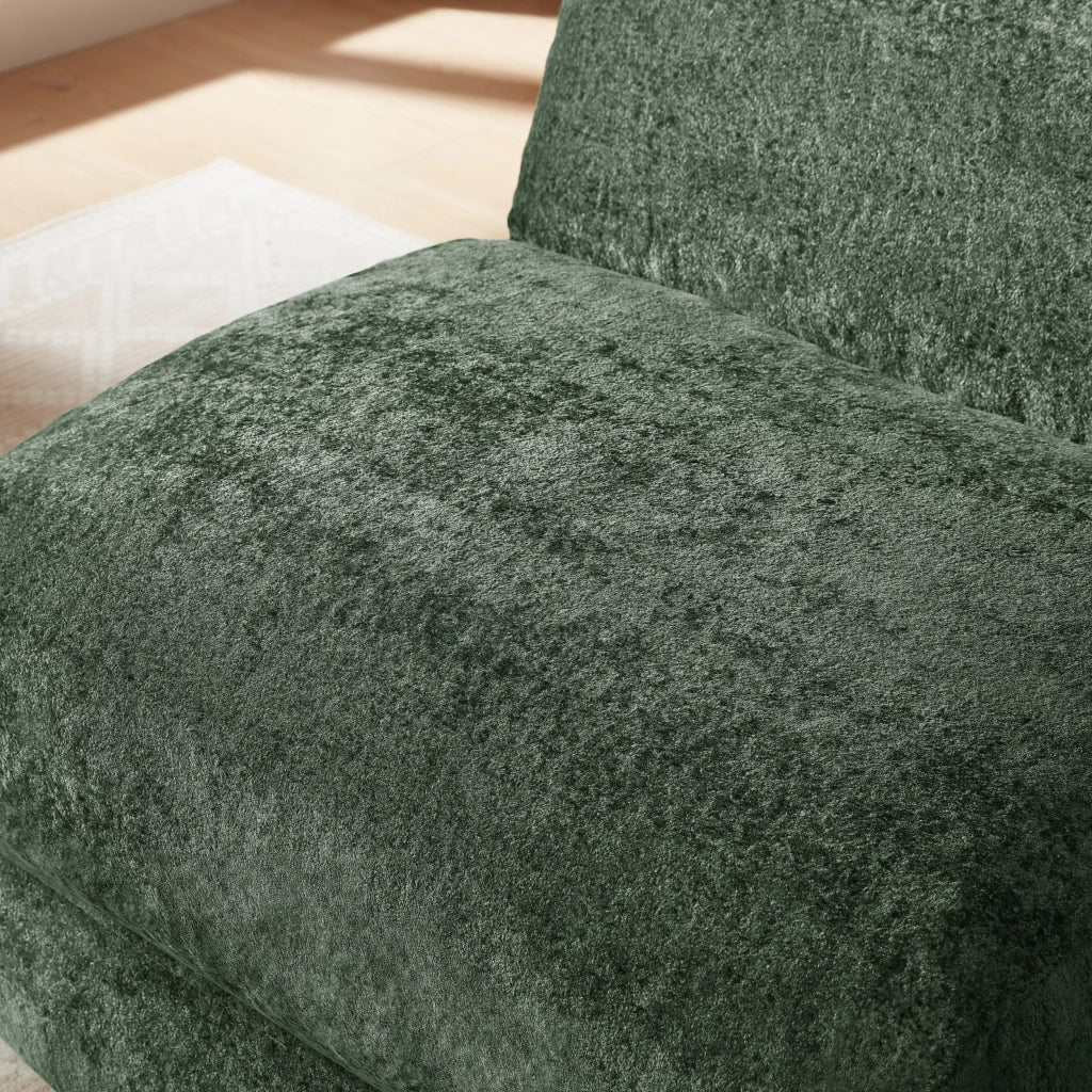 Sedia a sdraio pieghevole, poltrona a sdraio, tessuto chenille, 210 x 90 x 86 cm, verde