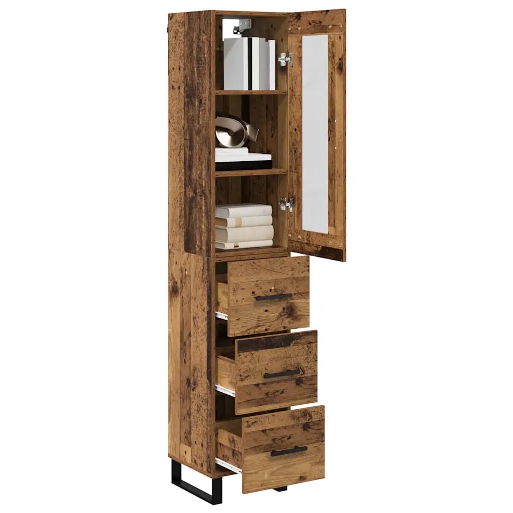Credenza-Buffet-Armadio da cucina Legno vecchio 69,5 x 34 x 180 cm Legno multistrato 149529