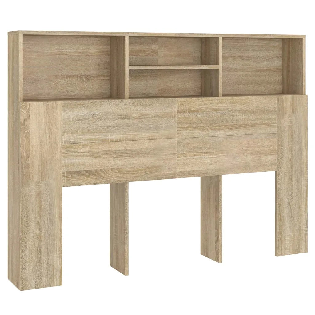 Mobiletto con testiera in rovere Sonoma 140x19x103,5 cm