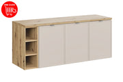 Set mobili bagno 140 cm con piano Bella Cashmere 140 cm