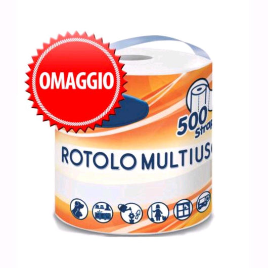 Dispenser Portarotolo da Parete industriale in acciaio NERO + Rotolo Carta OMAGGIO