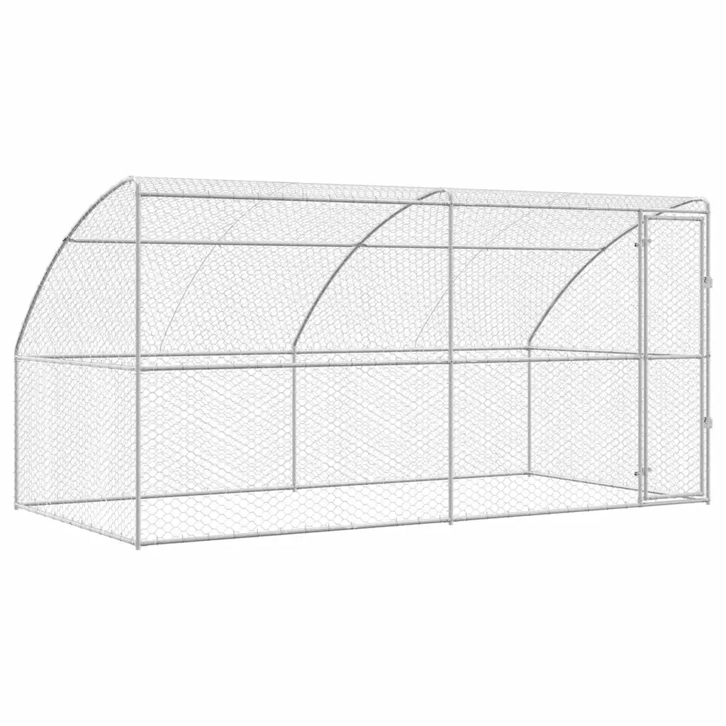 Cuccia per cani 2 pcs Argento 4 x 2 x 2 m Acciaio zincato 3368336