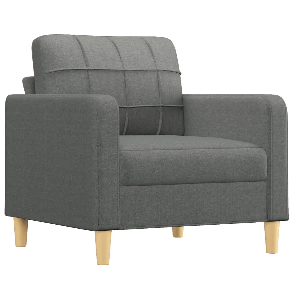 Set di Divani 4 pz con Cuscini Grigio Scuro in Tessuto 3201267