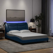 Giroletto con LED senza Materasso Hvar Blu 140x190 cm in Tessuto 3213703
