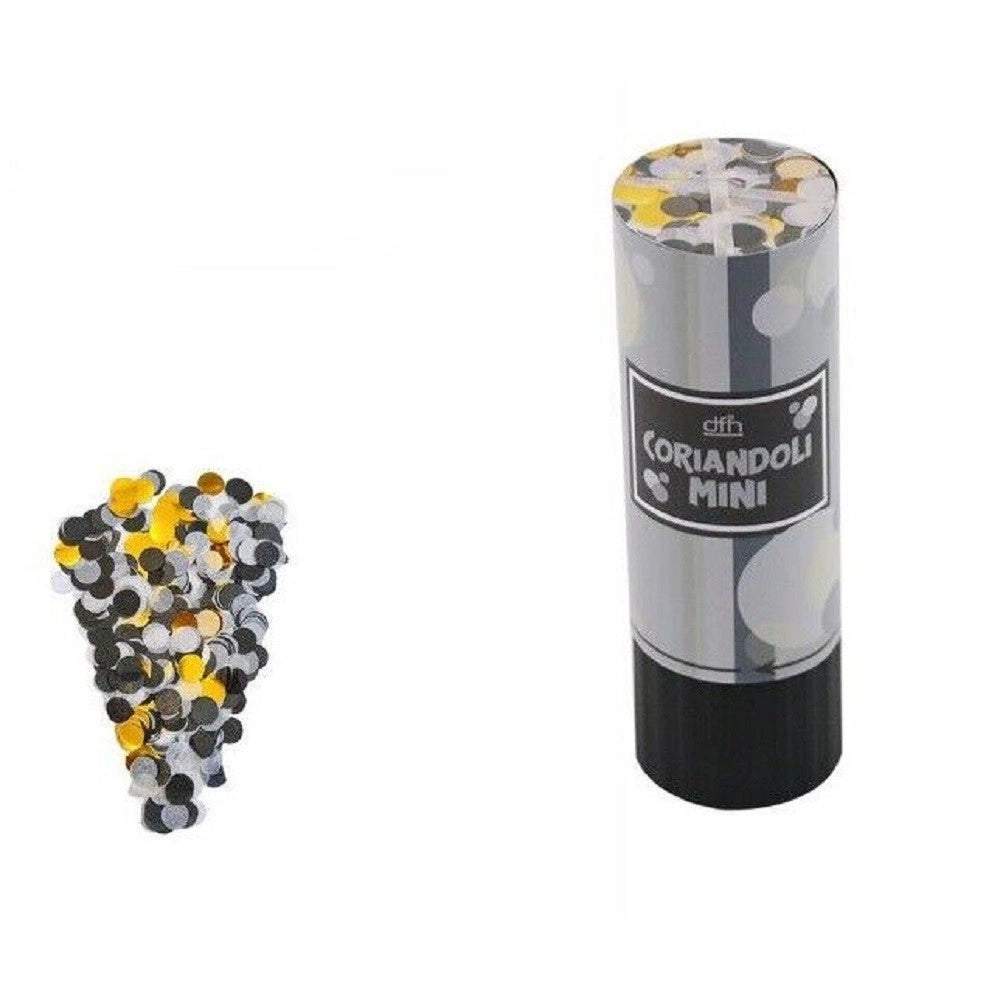 Trade Shop - Set 3 Pz Mini Tubo Spara Coriandoli Grigi Cannone Feste Matrimonio Sposi 53532a -
