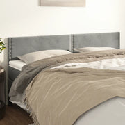Testiera Grigio Chiaro 200x5x78/88 cm in Velluto 345998