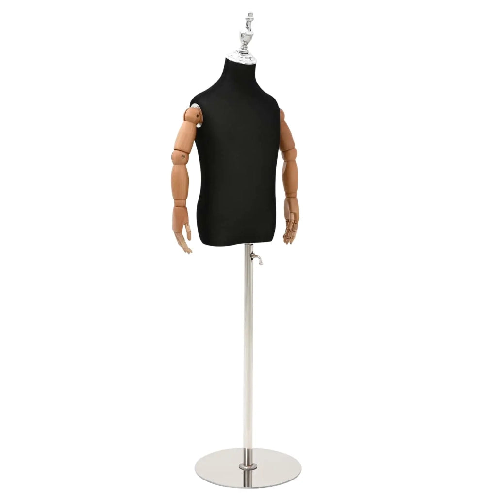 Manichino Regolabile 120-150 cm con Base Unisex PP Nero 42041710