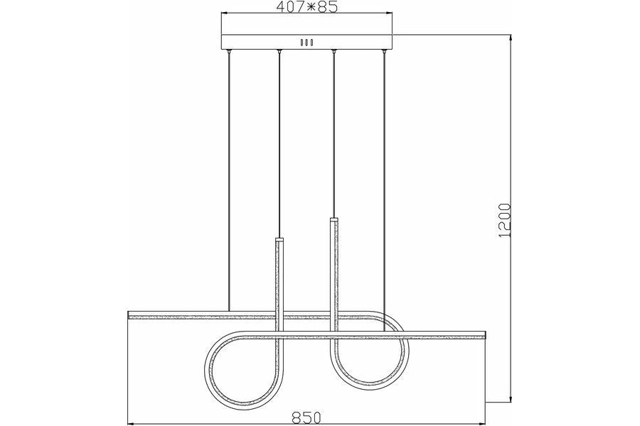 Lampada a sospensione Barrel LED 32W nera 2 anelli Reality