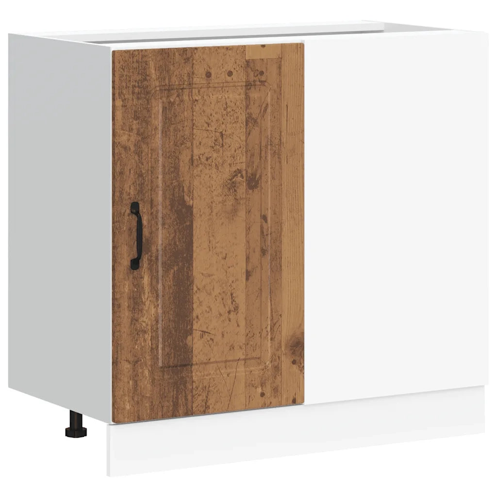 Mobile da cucina pratico Kalmar finitura legno anticato 86 x 46 x 81,5 cm spazio ottimizzato piedini regolabili legno composito finitura legno anticato 02_0050520