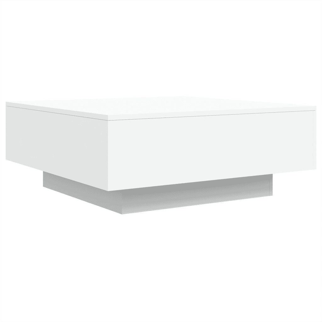 Tavolino da Soggiorno con Luci LED Bianco 80x80x31 cmcod mxl 110047