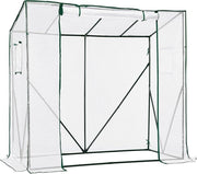 Tomatenkasse, cassa per pomodoro, tomatenkas balkon, tomatenkas, stabile, 200 x 77,5 x 149/170 cm, con rete in PE e lente, tetto inclinato, giardino, bianca