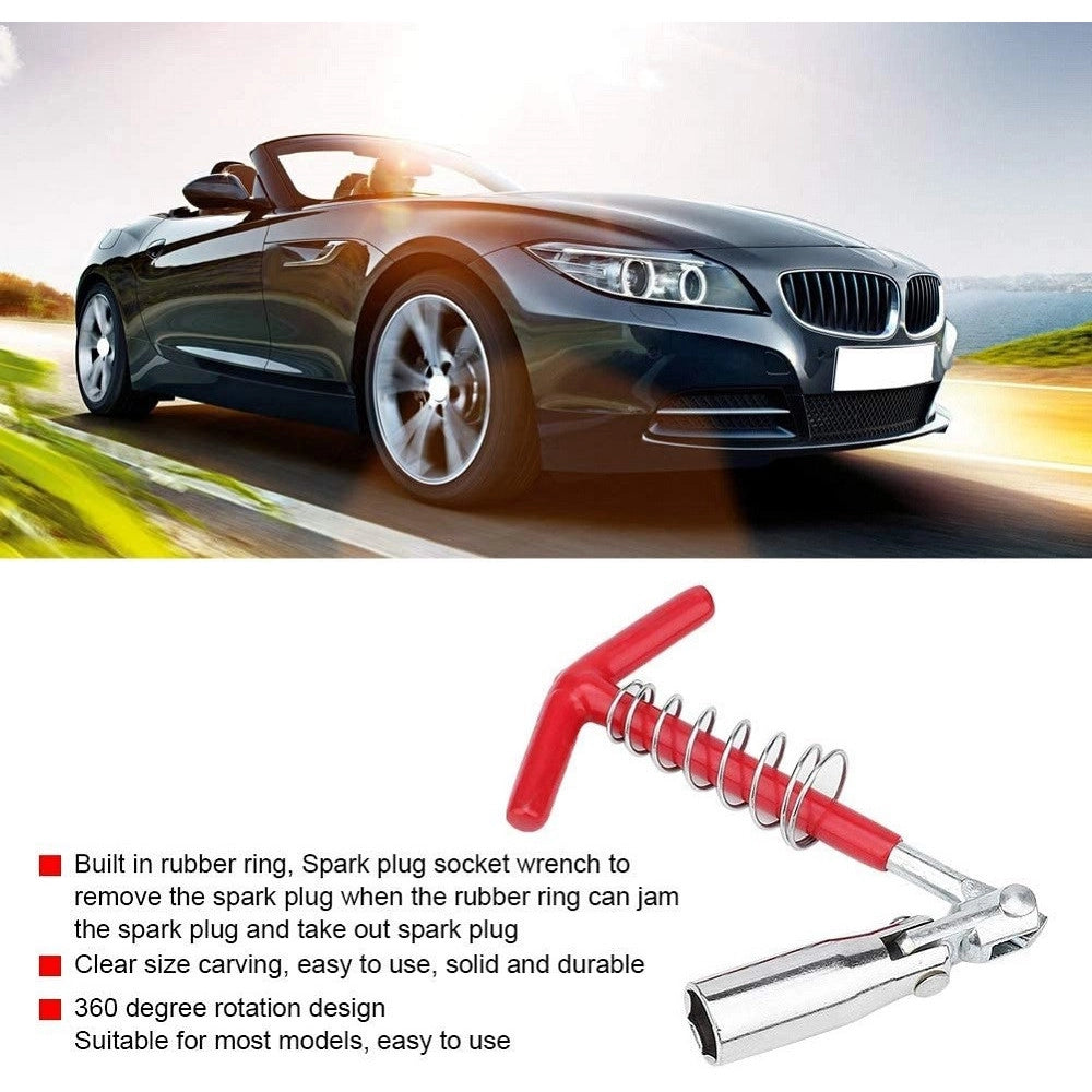 Trade Shop - Chiave Per Candele Regolabile Impugnatura A T Riparazione Auto Presa Candela 16mm -