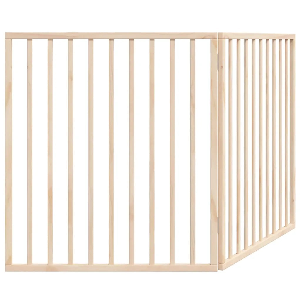 vidaXL Cancello per Cani Pieghevole 2 Pannelli 160 cm Legno di Pioppo