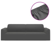 Fodera Elasticizzata Divano 3 Posti Jersey Poliestere Antracite CFW3825997