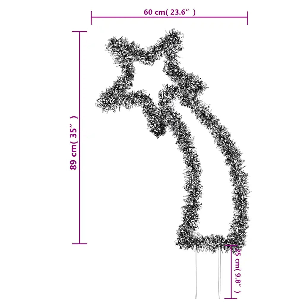 Luce Decorativa Natale con Picchetti Stella Cadente 115LED 89cm CFW3674405