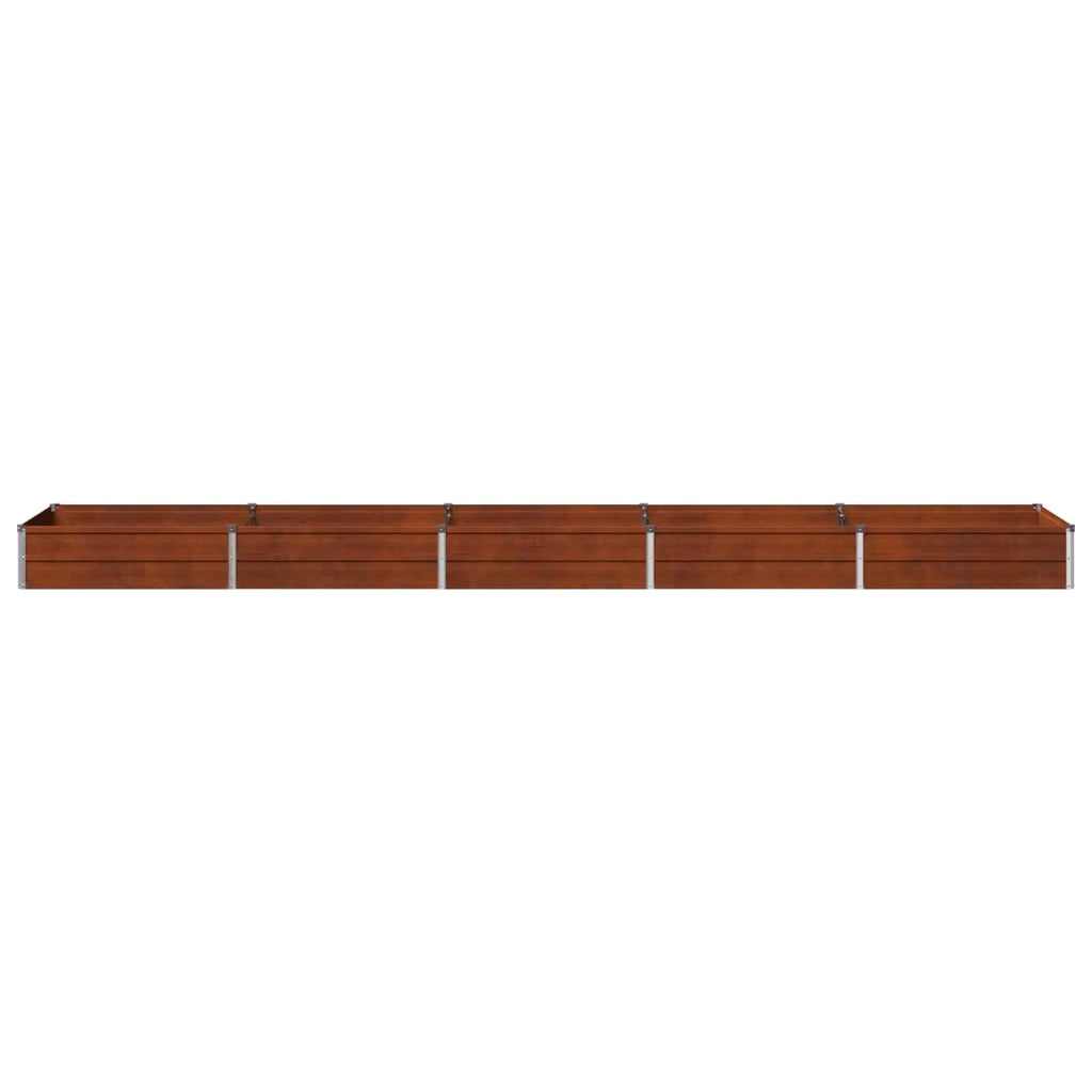 Letto rialzato da giardino Ruggine 400 x 80 x 24 cm cartone 8006512