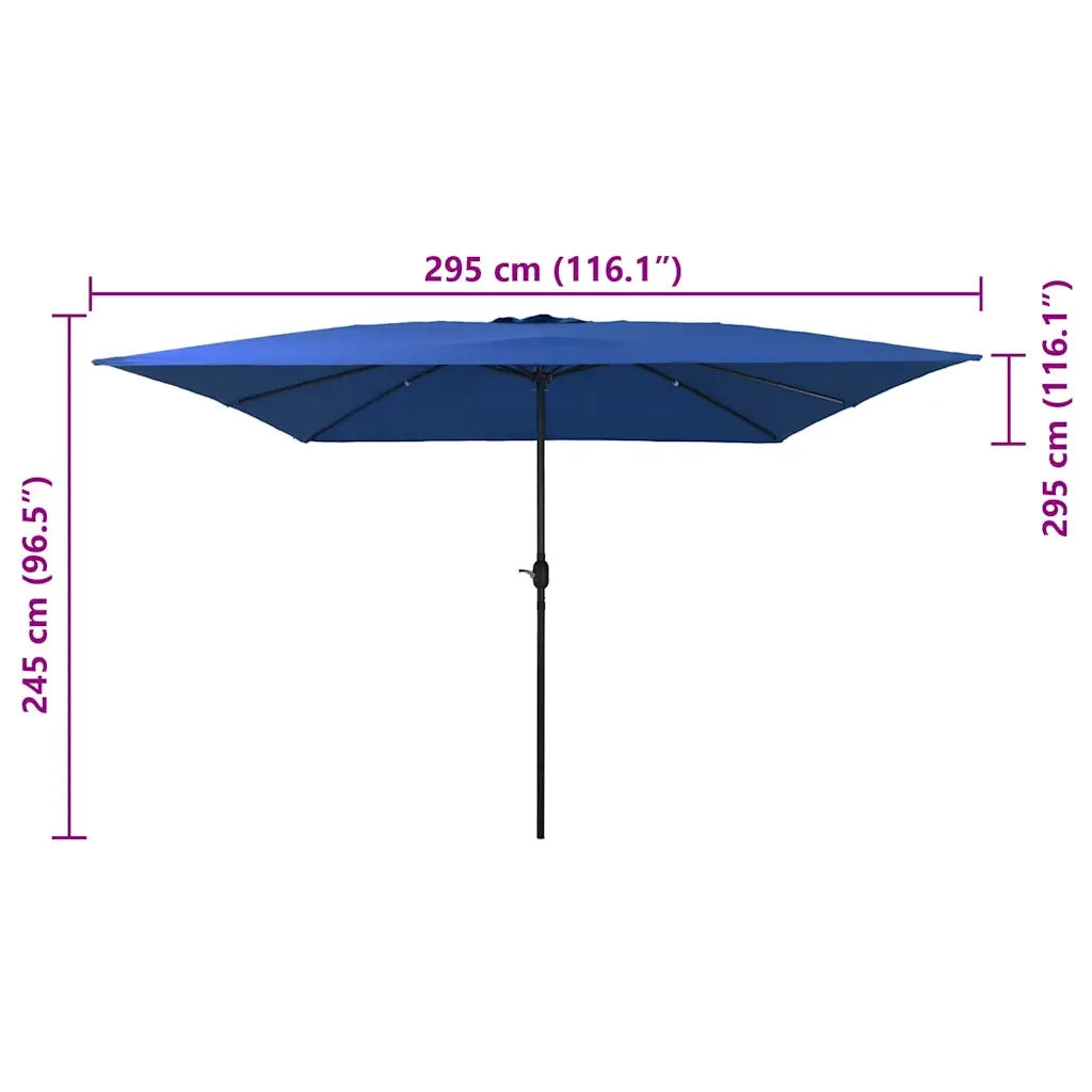 Ombrello da giardino-Ombrellone da spiaggia Azzurro 295 x 295 x 245 cm 583909