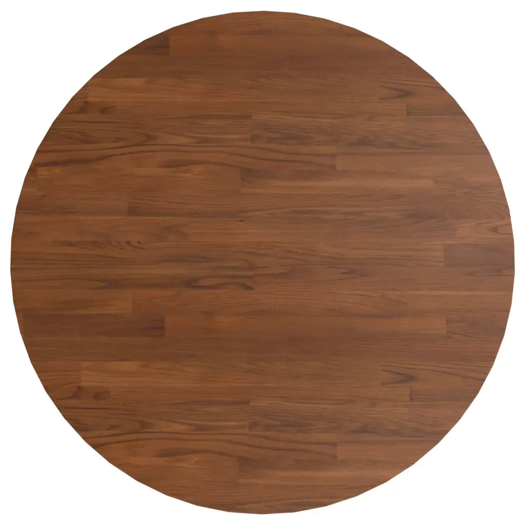 Piano Tavolo Rotondo Marrone Scuro Ã˜80x1,5 cm Rovere Trattato