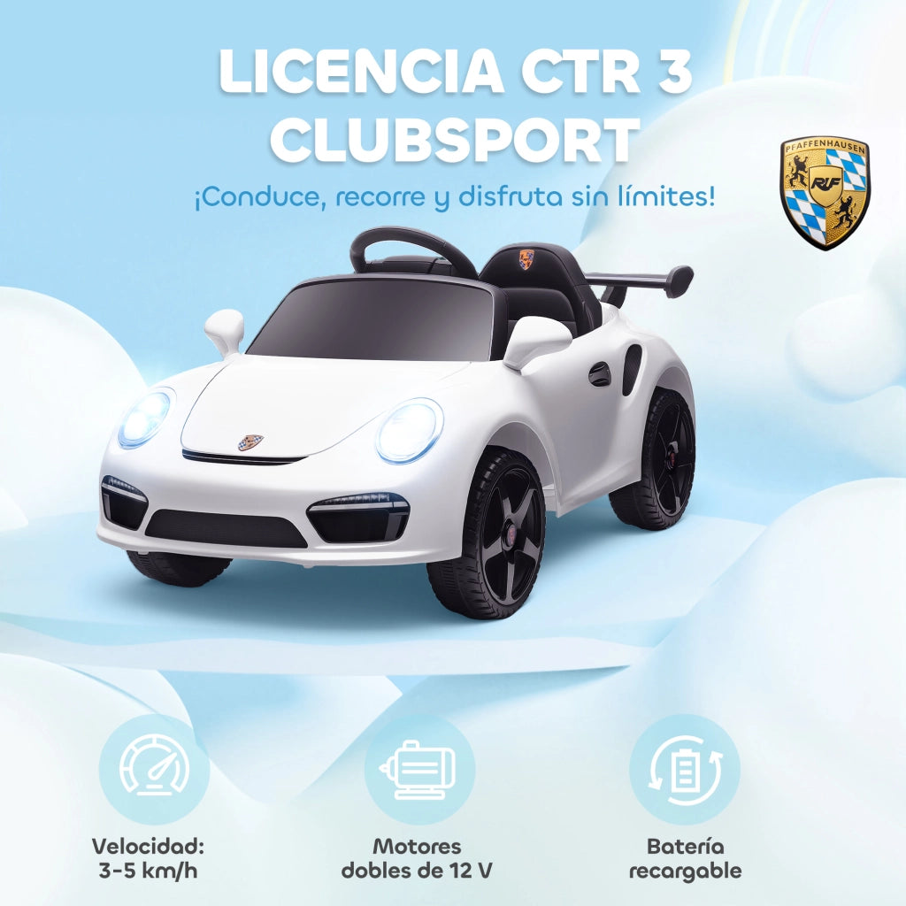 Auto Elettrica per Bambini RUF CTR 3 ¨C zephmum ¨C Bianco