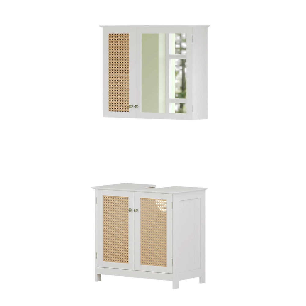Vicco Set di mobili da bagno Bianco 2 parti