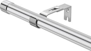Gordino in acciaio argentato 76-340 cm - Stanghe per tende da finestra - Bracci regolabili - Stanghe per tende da voile e tende oscuranti - Estensibili - Salotto