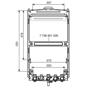 Schienale posteriore per caldaia condens bosch gc2300w 70 mm