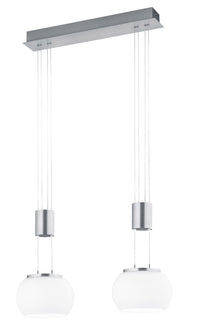 Lampada a Sospensione da Interno a LED in Alluminio Nichel Satinato