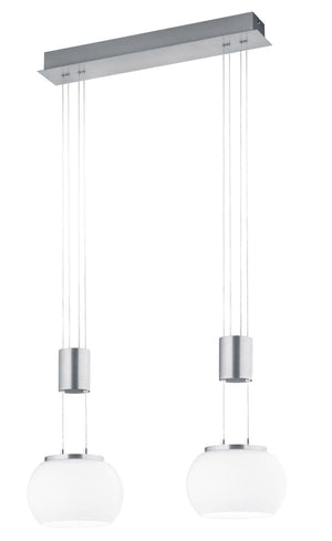 Lampada a Sospensione da Interno a LED in Alluminio Nichel Satinato