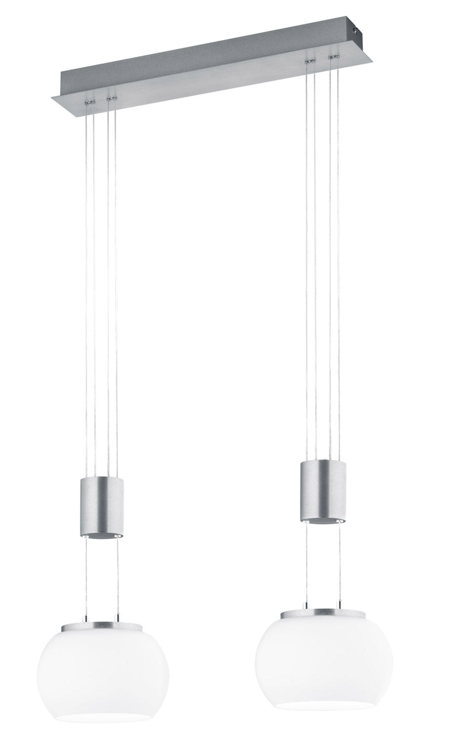 Lampada a Sospensione da Interno a LED in Alluminio Nichel Satinato