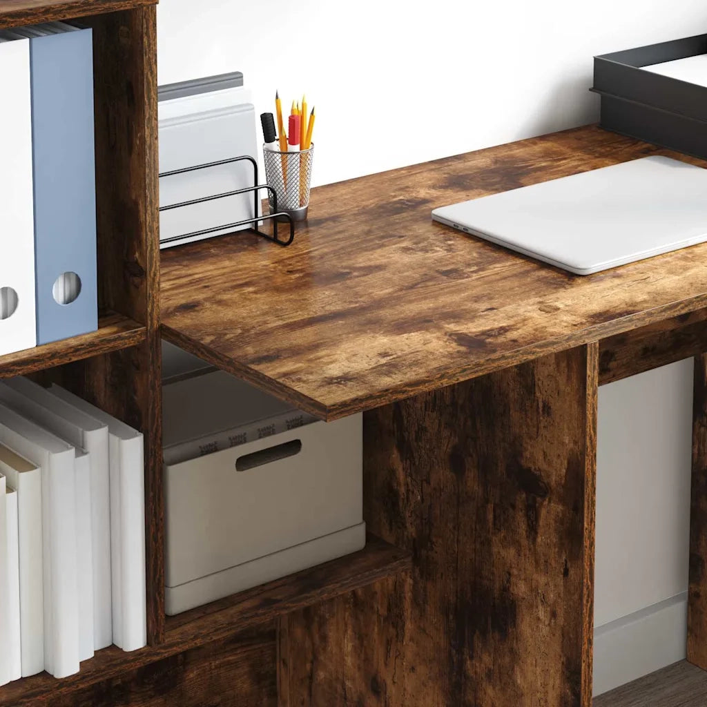 Scrivania Rovere fumé 131,5 x 50 x 106,5 cm Legno multistrato 869302