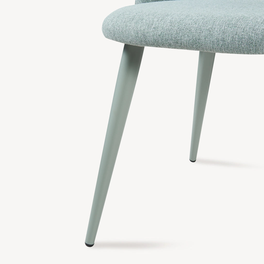 Set Karijoki di 2 Sedie Imbottite da Sala Pranzo Rivestimento in Tessuto - Verde Chiaro [en.casa]