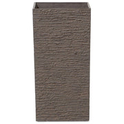 Vaso per piante alto in pietra marrone 30 x 30 x 60 cm Fioriera per interni ed esterni
